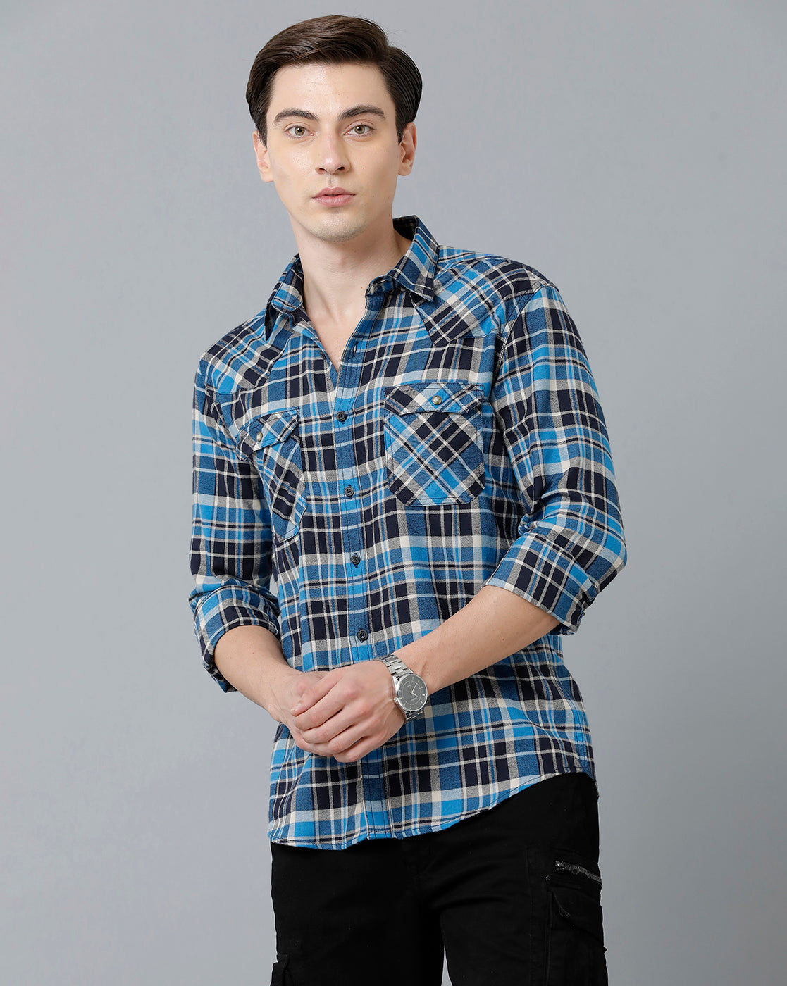 Buy Blue Shirts for Men by YOVISH Online