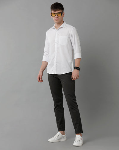 White formal shirt for men